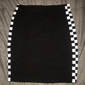 Black checker skirt